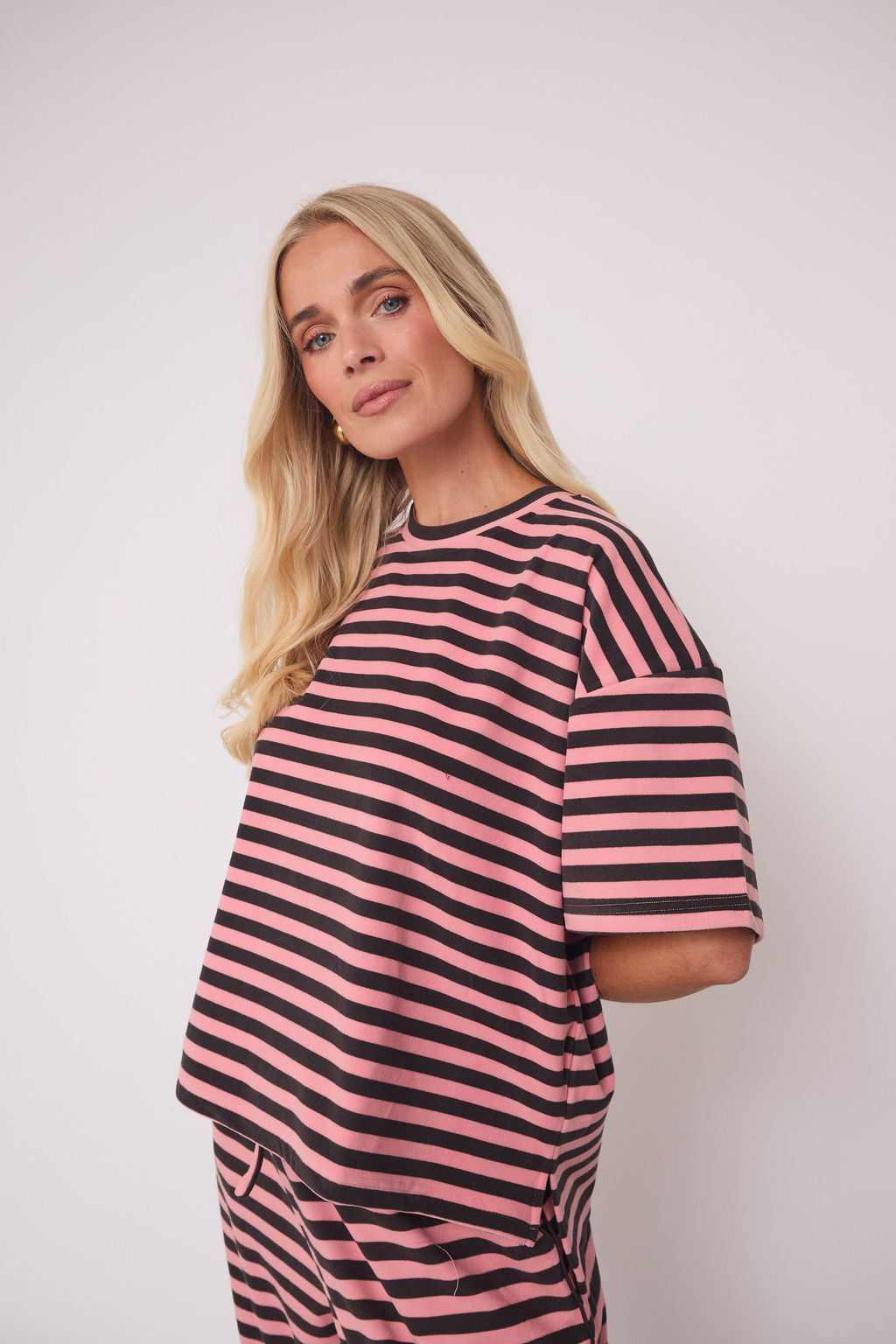 Molly Pink & Brown Super Soft Stripe Trousers