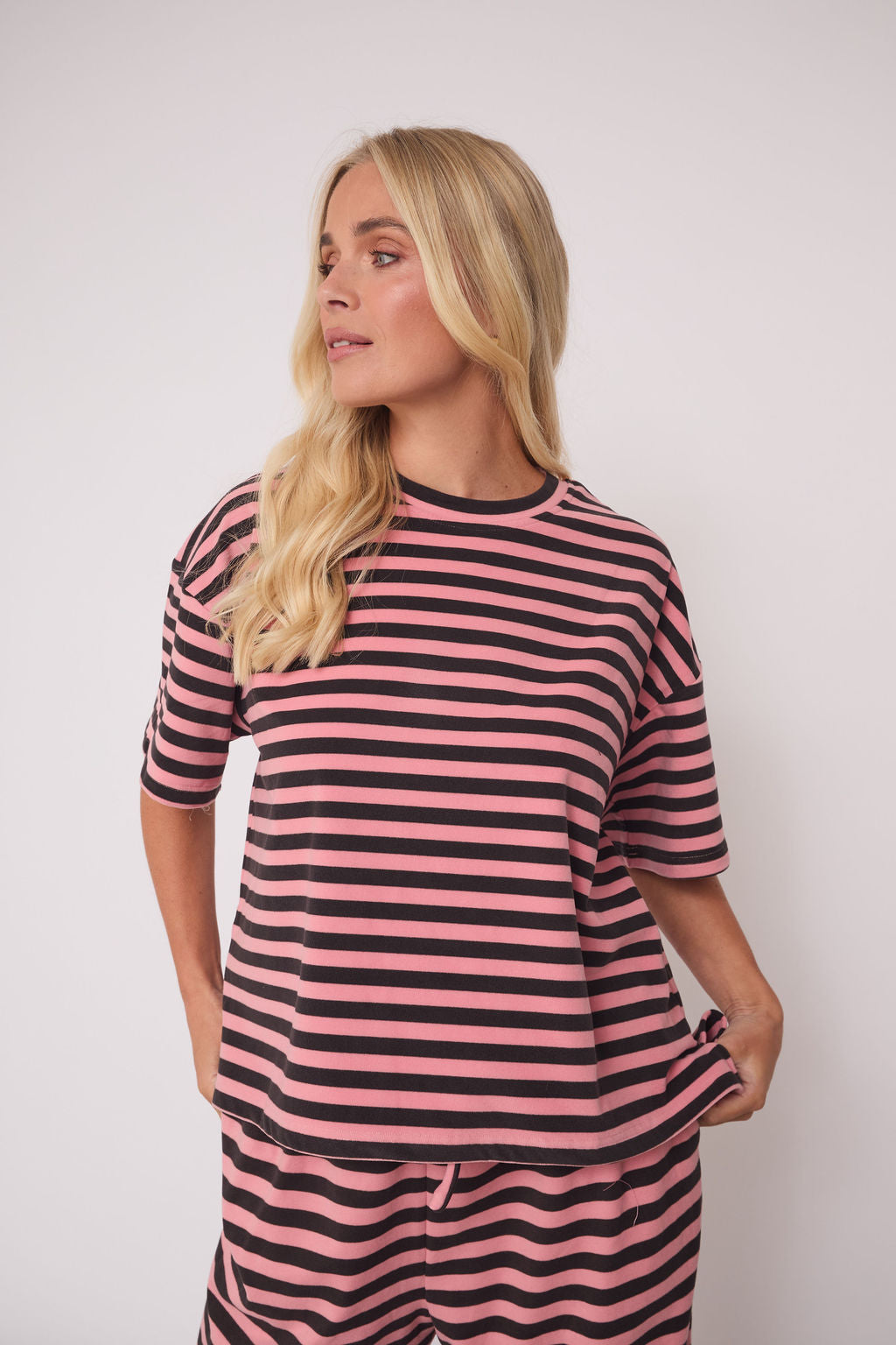 Molly Pink & Brown Super Soft Stripe Trousers