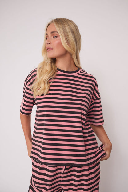 Molly Pink & Brown Super Soft Stripe Trousers