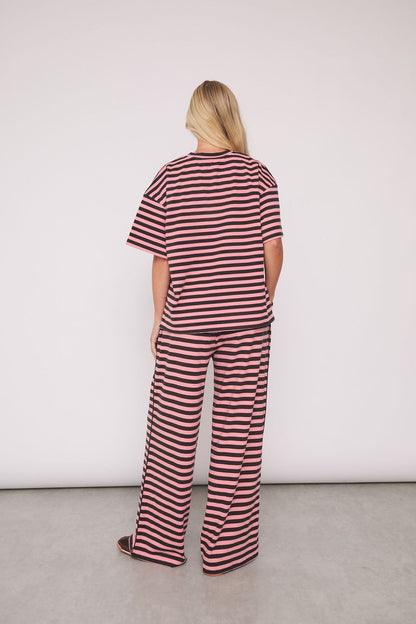Molly Pink & Brown Super Soft Stripe Trousers