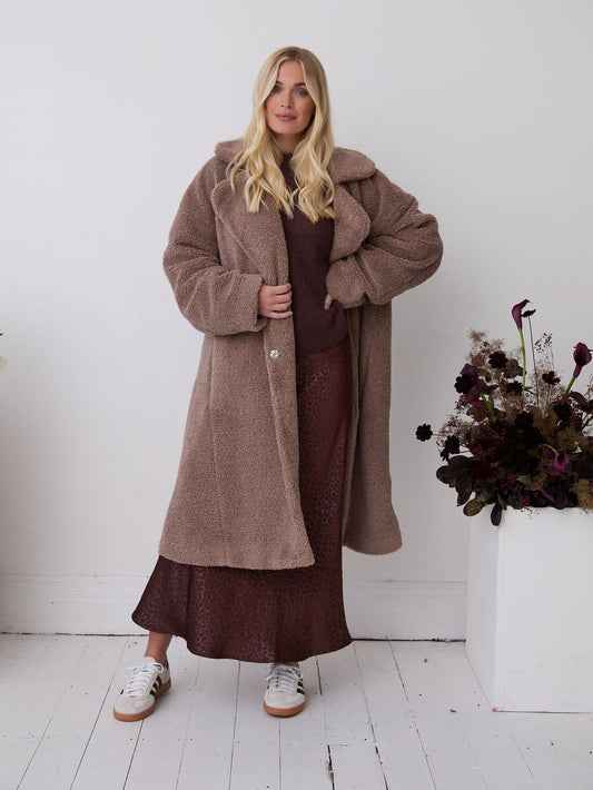 Myra Brown Oversized Teddy Coat