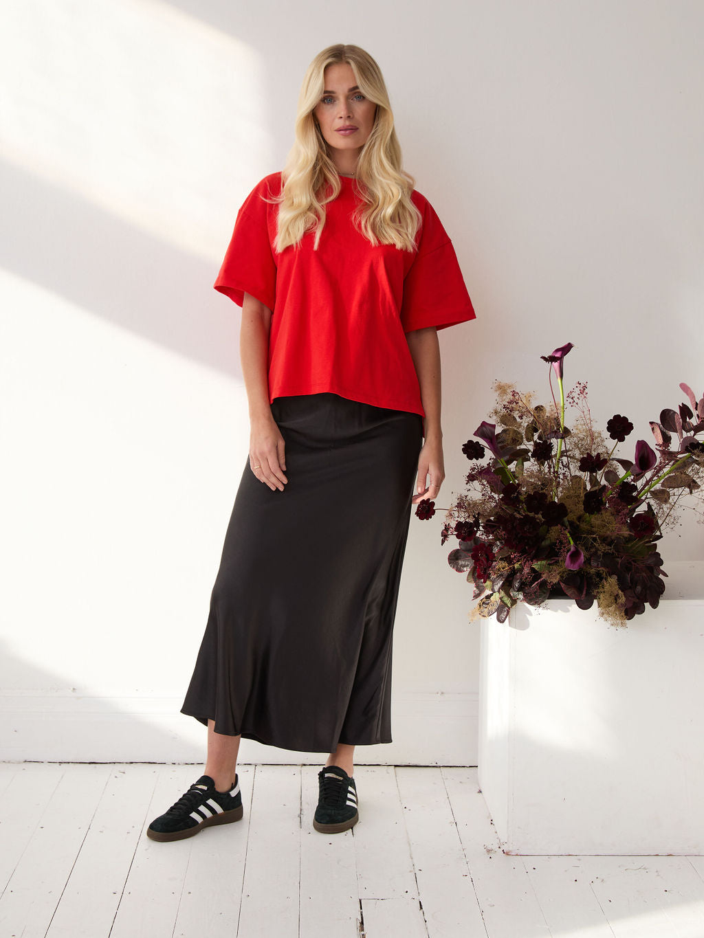 Sara Red Premium Oversized T-Shirt