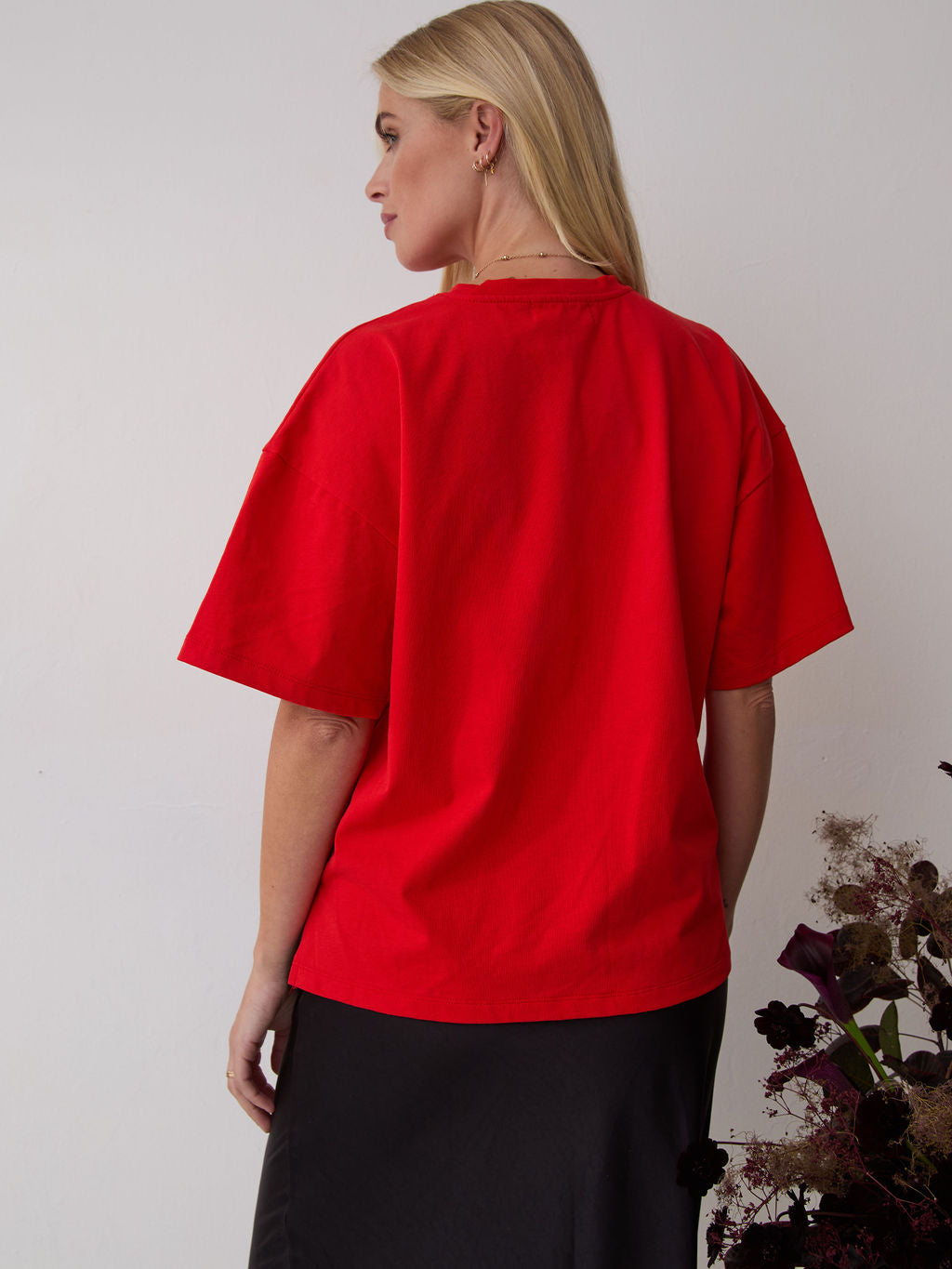Sara Red Premium Oversized T-Shirt