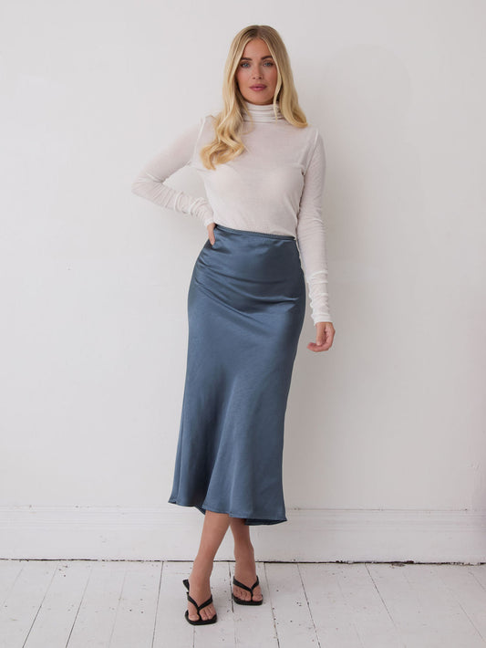 Angel Slate Satin Skirt