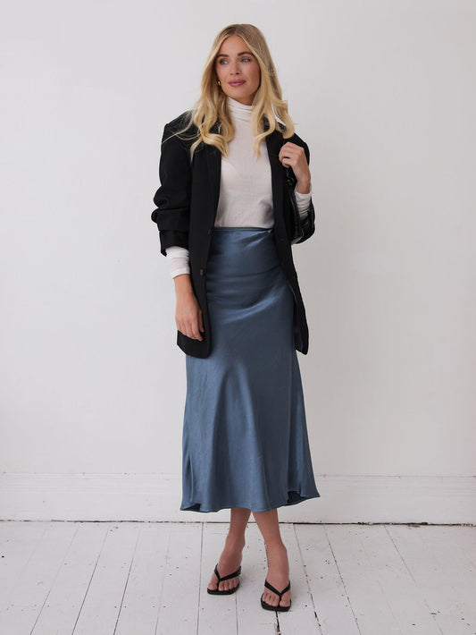 Angel Slate Satin Skirt