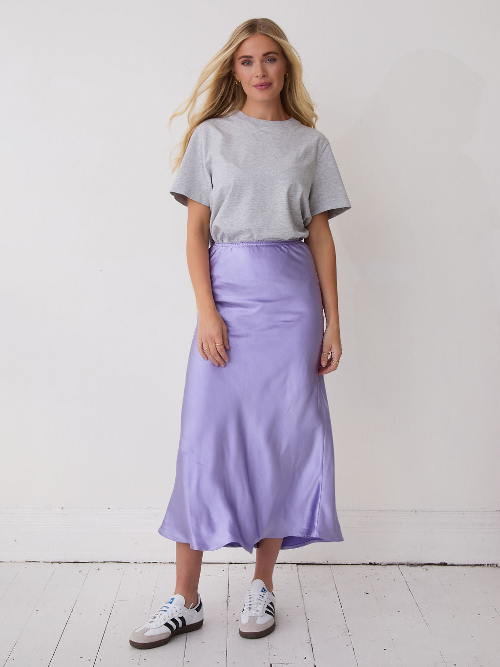 Angel Lilac Satin Skirt