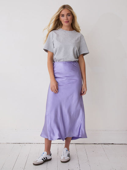 Angel Lilac Satin Skirt