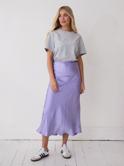 Angel Lilac Satin Skirt