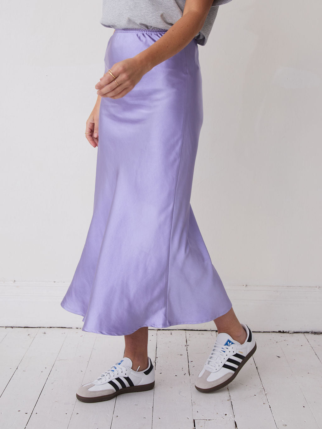 Angel Lilac Satin Skirt