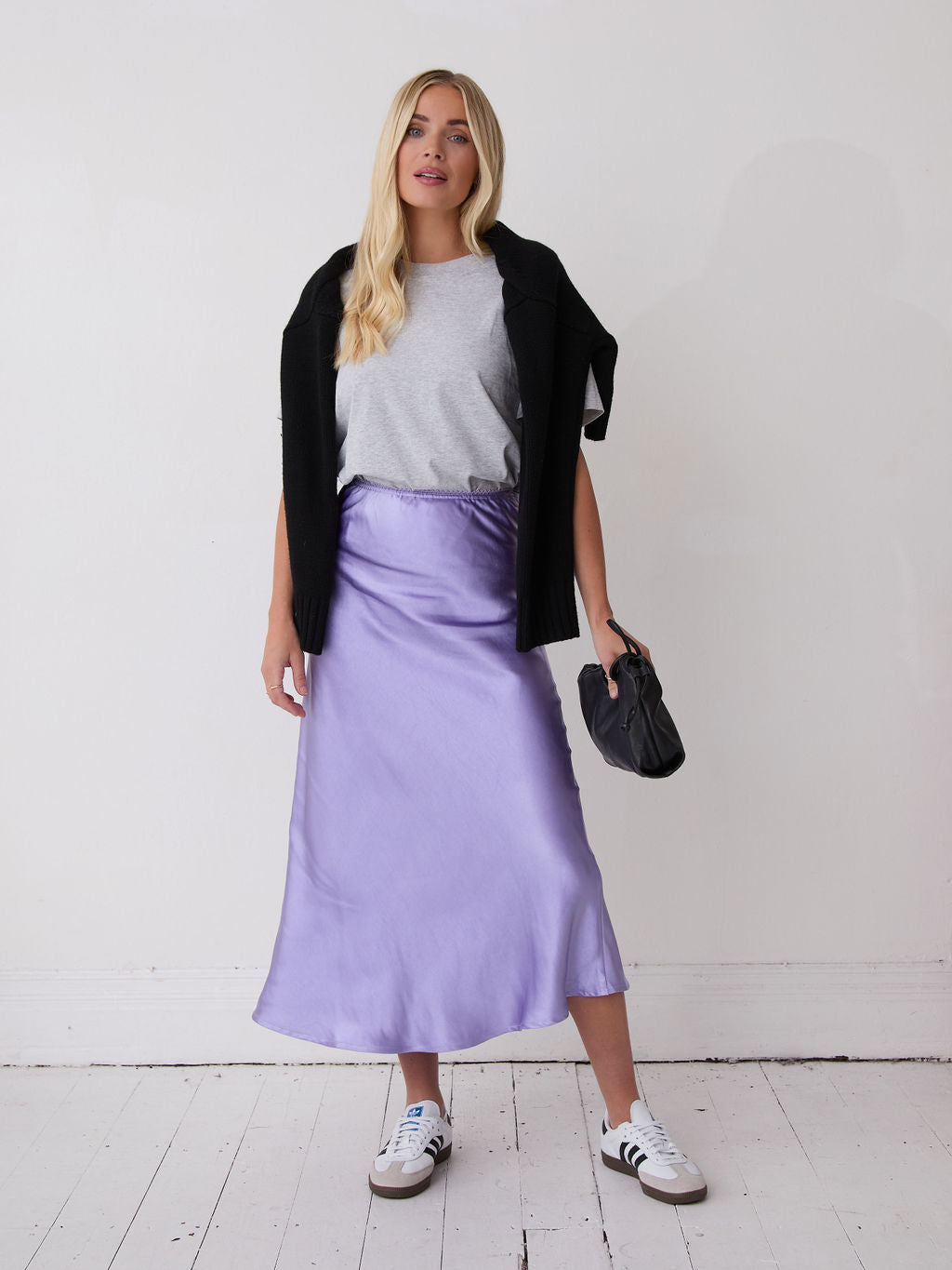 Angel Purple Satin Skirt