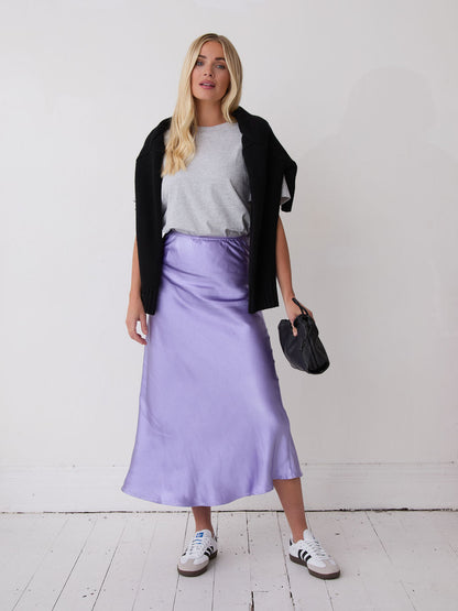 Angel Purple Satin Skirt