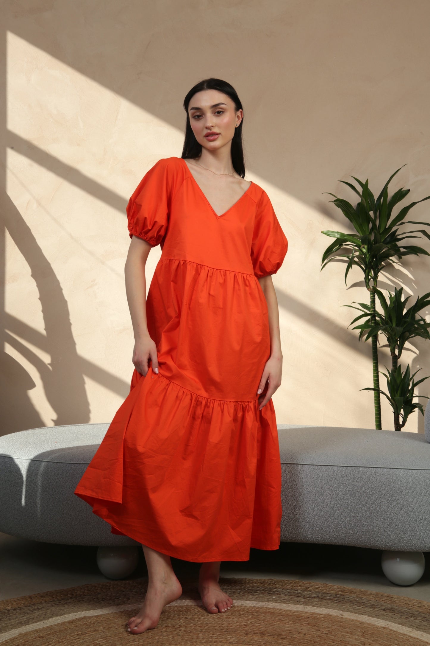Cotton Poplin Maxi Dress