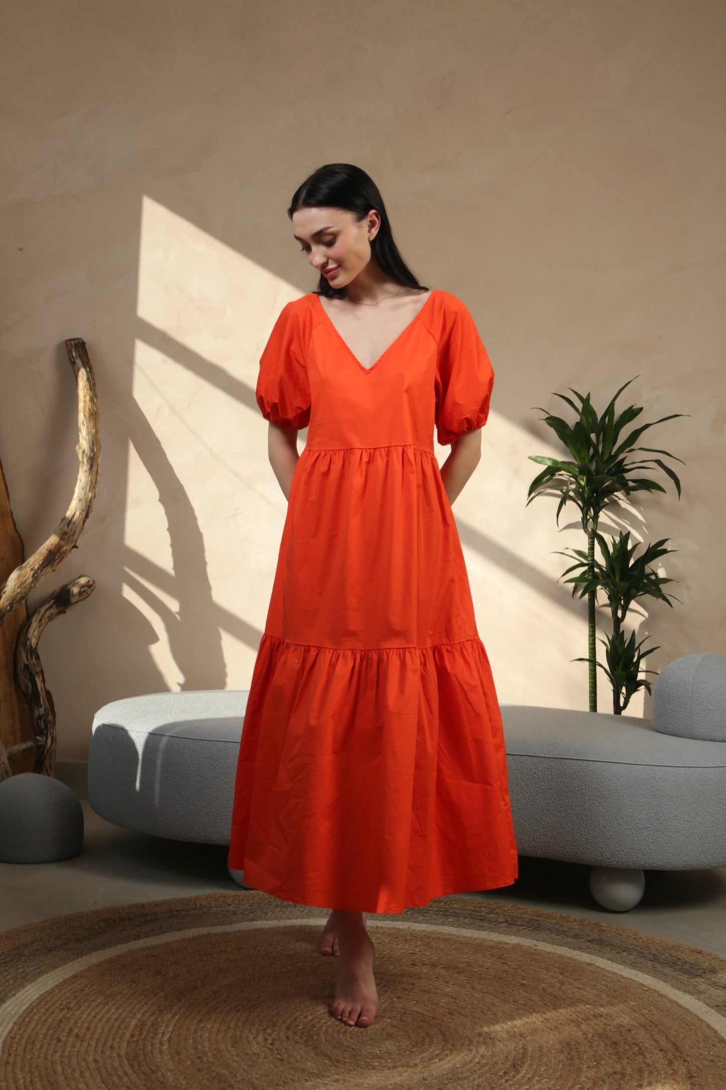 Cotton Poplin Maxi Dress