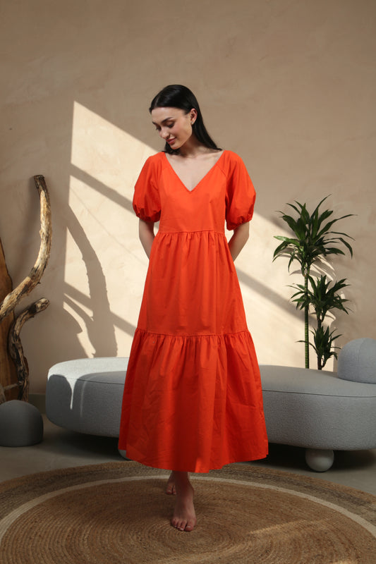 Cotton Poplin Maxi Dress