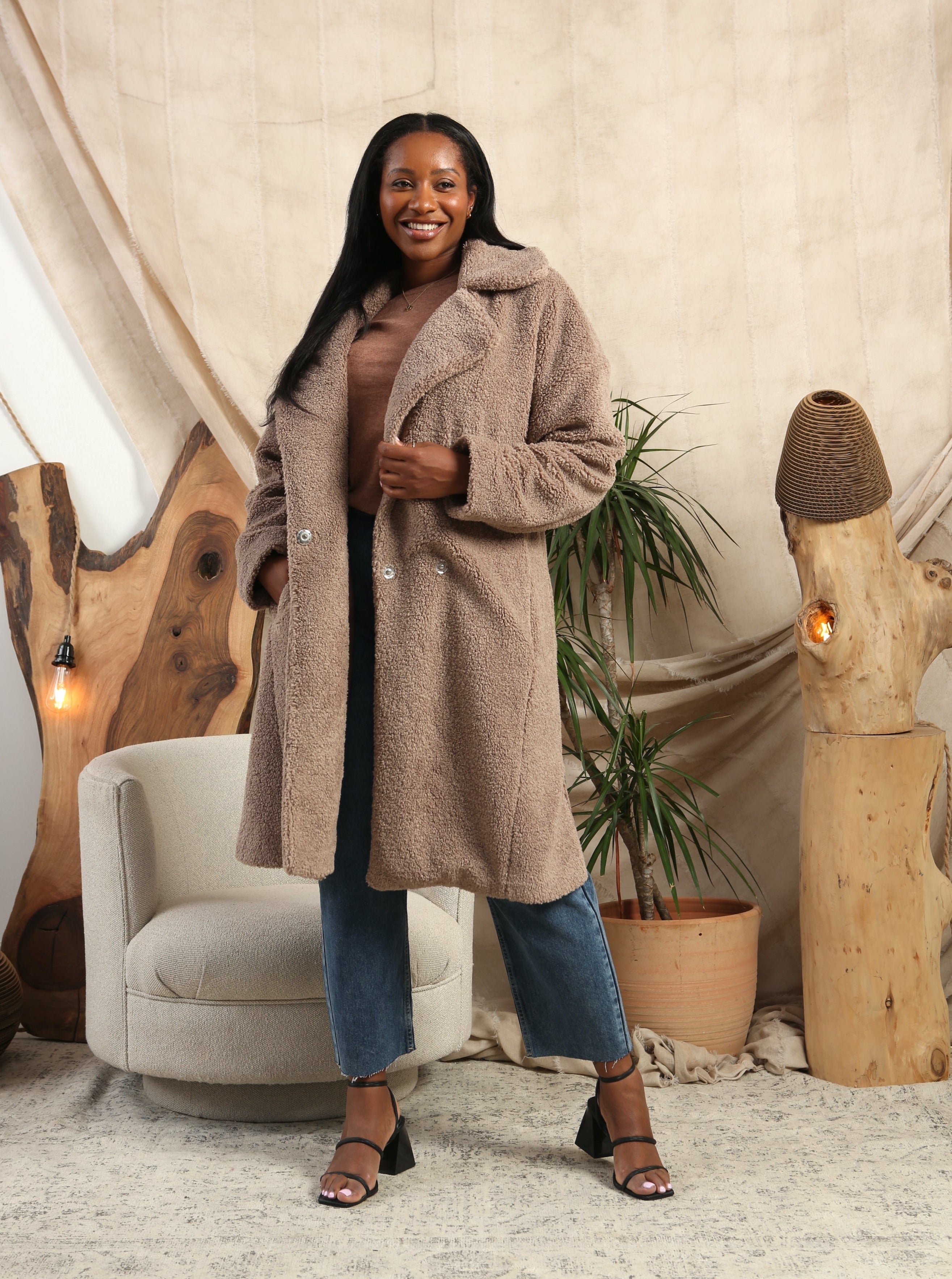 Oversized hooded teddy coat outlet